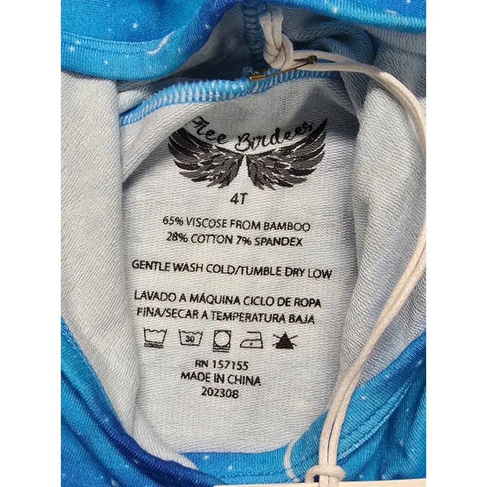 Kids 4T Bamboo Hoodie Sweatshirt Celestial Cosmos Stars Moon NWT Soft Pullover